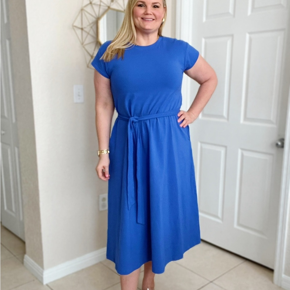 On 34th Tie Waist A-Line Midi Dress